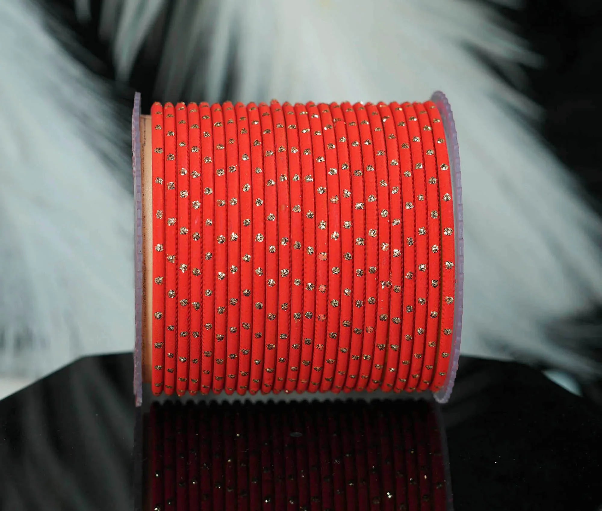 Tamatri Dot Design Matte Finish Metal Bangle for Women & Girls (Pack of 24) - The Golden Cascade